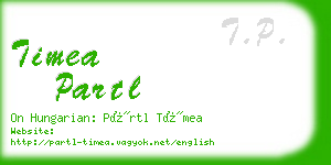 timea partl business card